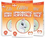 New Ultra Probiotic Micro Crystals Premium Cat Litter - 99.9% Dust Free, Soft on Paws, Fragrance Free - 15 Lbs. Total (3pk of 5 Lbs.)