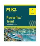 Rio Fly Fishing Leaders Powerflex Knotless 7.5Ft 3X Leaders 3 Pack Fishing Line, Clear