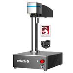 OMTech 20W Fiber Laser Marking Machine with Lightburn and Rotary Aix 0.01mm Precision | 4.3"x4.3" Area | LightBurn Compatible | Dual Red Dot Locator | 100,000+ Hours Lifespan |