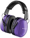 Vanderfields Ear Defenders Adults - Protection Passive Noise Cancelling Headphones - Safety Earmuffs Ear Protectors - Hearing Protection Ear Defenders Autism, Mowing, DIY - 32dB SNR - Purple Power