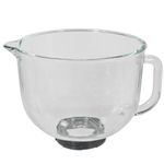 SPARES2GO Glass Mixing Bowl compatible with Kenwood Food Processor (5L)