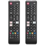 (2 Pack) Universal for Samsung Remote-Control Compatible with Samsung-Smart-TV LCD LED QLED UHD FHD HD TVs, Replacement Remote with Netflix/Prime Video Button