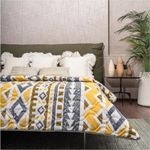 Urban Space Double Bed Comforter 120 GSM Microfiber 3 Layered Quilt Dohar Soft Lightweight Reversible Printed AC Blanket Double Bed for All Season (Newyork - 220cm x 240cm)