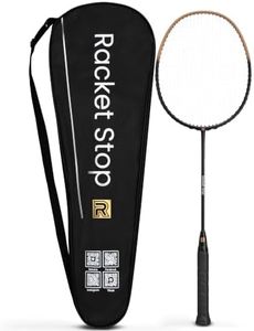 Racket Stop Carbon X PRO Badminton Racket, 4U Lightweight (70–75g)