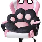 Ditucu Cat Paw Cushion Comfy Kawaii Chair Cushion 27.5 x 23.6 inch Bear Paw Lazy Sofa Office Floor Pillow Cute Plush Seat Pad for Gaming Chair for Bedroom Decor Black