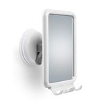 Changing Lifestyles Safe-Er-Grip Shower Mirror with Razor Hooks, White, 1 Count