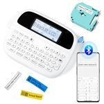 Vixic Label Maker, M950 Label Maker Machine with Tapes, Bluetooth Rechargeable Label Maker with QWERTY Keyboard, Backlighting LCD Screen Mini Labeler, Home School Office Organization