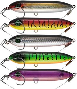 Dr.Fish 5 Pack Catfish Float Rig Ratting Line Float Catfish Bait Lures Catfish Tackle Topwater Stainless Steel Fishing Wire Leader with Snap Hook Rigs Hard Baits Catfish Fishing