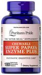 Puritan's Pride Chewable Super Papaya Enzyme Plus-180 Chewables