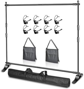 EMART 10 x 8ft (W X H) Photo Backdrop Banner Stand - Adjustable Telescopic Tube Trade Show Display Stand, Step and Repeat Frame Stand for Professional Photography Booth Background Stand Kit