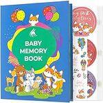 Clever Fox Baby Memory Book for Boys & Girls – First Years Baby Memory Journal with Keepsakes Pocket – Baby Album for Photos, Memories & Milestones – Years 0-5, Hardcover, 8x10.5″ (Blue)