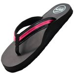 SHAPECRUNCH Women's Arch Support Slippers | Ortho Flipflops with soft MCR footbed - Reduce Pressure on Feet, Joints, and Back (Pink, 5)