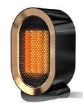 QQT Space heater,1200W PTC Space Heater for Indoor Use,Quiet Desk Heater for Office,Energy-Saving Bathroom Heater,Tipping and Overheating Protection,Suitable for Office,Bedroom(Dark Black)