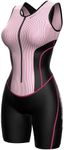Sparx Women Triathlon Suit Tri Short Racing Cycling Swim Run (Pink Stripe, XL)