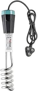 DigiSmart 2000 Watts Immersion Water Heater, Shock Proof Immersion Water Heater, Double ISI Marking, Stainless Steel ROD, ABS Body with Bucket Clip, 1 Year Warranty - Black