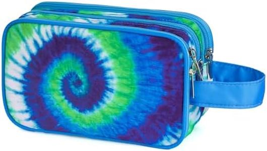 Vipdeal Kids Toiletry Bag for Girls and Boys, Blue-Tie Dye