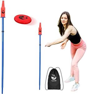 ropoda Outdoor Games-Upgraded Flying Disc Game Set, Fun Bottle Drop Yard Games with Friend and Family, Portable Disc Toss Game for Lawn and Beach with Thicker Pole (Polish Horseshoes)