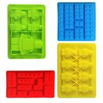 Silicone Moulds, Building Brick Chocolate Moulds, Robots Figures Jelly Moulds, Cake Moulds for Cake Cupcake Decorations, Ice Cube Tray, Candy Chocolate Baking Molds