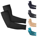 KEKING® Compression Arm Sleeves, Firm 20-30mmHg Graduated Compression Full Arm Support for Recovery, Pain Relief, Tendonitis, Golfers & Tennis Elbow Brace, Workouts Sports - Latex Free Black 3XL