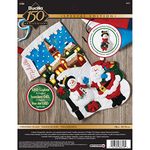 Bucilla 18-Inch Christmas Stocking Felt Appliqué Kit, 86818 Christmas Village