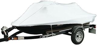 Medium Waterproof Heavy Duty Jet Ski Personal Watercraft Cover for Jetskis | Fits Seadoo, Yamaha Waverunner, Polaris, Kawasaki | by Transhield (121-141 Inch)