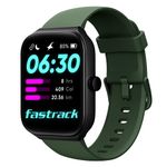 Fastrack Limitless FS1 Smartwatch|Biggest 1.95" Horizon Curve Display|SingleSync BT Calling v5.3|Built-in Alexa|Upto 5 Day Battery|ATS Chipset|100+ Sports Modes|150+ Watchfaces - Olive Green