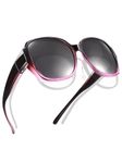 TINHAO Sunglasses Fit Over Glasses - Oversized Square Polarized UV Protection for Men Women Driving