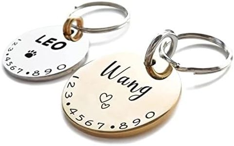 Cats Dogs ID Tags Personalized Lovely Symbols Pets Collar Name Accessories Simple Custom Engraved Supplies for Large Four Legged Child Necklace Chain Anti-Lost Industrial Steel Charm