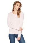 Amazon Essentials Women's Lightweight Crewneck Cardigan Jumper (Available in Plus Size), Light Pink, S