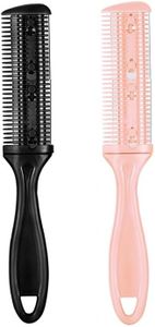 2PCS Razor Comb With Blades Razor Trimmer DIY Double Sides Hair Thinning Comb, 6.89 In– Easy Hair Styling & Texturizing Tool