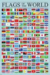 Flags of the World Classroom Reference Chart National Countries Country Symbol Educational Teacher Learning Homeschool Display Supplies Teaching Aide Cool Wall Art Print Poster 16x24