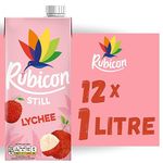 Rubicon Still 12 Pack Lychee Juice Drink, Made with Handpicked Fruits for a Temptingly Intense Taste "Made of Different Stuff" - 12 x 1L Carton