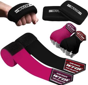 WYOX Boxing Hand Wraps & Gel Knuckle Guards Set for MMA, Muay Thai & Kickboxing - 2 Pair Hand Wraps + 1 Pair Knuckle Guards - Hand Wrist Protection for Men & Women Training