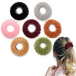 Whaline 7Pcs Birds Nest Hair Clip Lazy People Retractable Ponytail Holder Clip Expandable Plate Hairpin Donut Hair Bun Maker for Women Girls Long Natural Hair Accessories