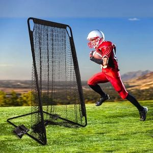 FLITURE Football Kicking Net,Football Throwing Net,Pro Football Cage,Football Net,Heavy Duty Football Training Net,Football Kicking Cage with 2 sandbags,Football Field Goal for Outdoor Use