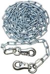 Heavy Duty Dog Runner Chain, Dog Tie Out, for Medium to Large Dogs, Weld Steel Chain, Dog Leash Chain, 520lbs Capacity, for Dogs Up to 85LBS (15FT) Silver