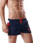 SEOBEAN New Mens Low Rise Sports Soft Running Training Short Pants (L(34-36 inch) Asian Size XL, 2669 Navy)