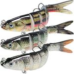 TRUSCEND Sea Fishing Lures for Bass Pike Fishing Lures Perch Trout Multi Jointed Swimbaits Slow Sinking Bionic Swimming Lures Freshwater Saltwater Fishing Accessories