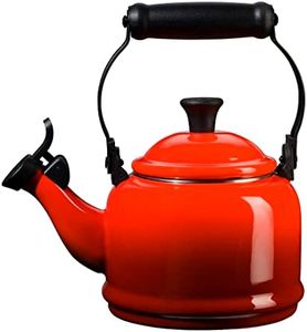 Le Creuset Enamel On Steel Demi Tea Kettle, 1.25 qt., Cerise