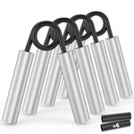 ZEAGUS Grip Strength Trainer 4Pack or 6Pack,50LB-350LB Metal Hand Grip Strengthener,Non-Slip Heavy-Duty Forearm Exerciser,Hand Gripper for Muscle Building and Hand Rehabilitation Exercising