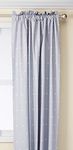 Eclipse Thermal Insulated Single Panel Rod Pocket Room Darkening Privacy Curtains for Nursery, Fabric, Light Grey, 42" x 84"