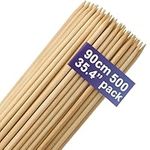 MATANA 500 Extra Long Marshmallow Roasting Sticks, 90cm/35 Inches (0.6cm/6mm Thick) - XL Wooden Skewers for Toasting Smores, Grilling, Fire Pit, Bonfires, Camping, Parties - Sturdy & 100% Natural