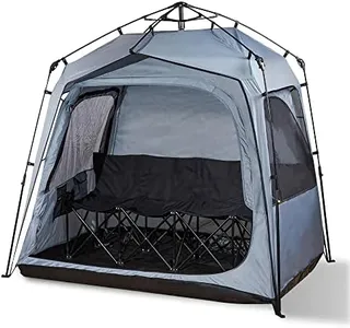 FOFANA Pod All Weather Sports Tent - Largest Sports Pod Pop Up Tent for Up to 4 People - Pop Up Pod for Rain Wind Cold Bugs - Bubble Tent with Clear and Mesh Windows - Weather Tent Pods for Sports