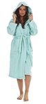 Keanu KL738-AM-M - Ladies Hooded Bathrobe - Medium - 12-14 - Aquamarine