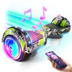 SISIGAD Hoverboard for Kids Ages 6-12, Self Balancing Scooters with Bluetooth & Corlorful LED Lights