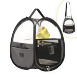 A4Pet Bird Travel Carrier Parrot Carrier Transparent Breathable Bird Cage,Include Bottom Tray for Easy Cleaning