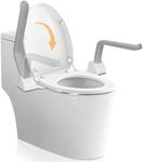 WICHEMI Toilet Safety Rails for Seniors Toilet Rails with Arms Foldable Toilet Handrails Aluminum Alloy Armrest Hand Rail Heavy Duty 480LBS Toilet Safety Frame for Elderly, Handicap, Pregnant