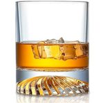 TIENER Fashioned Whiskey Glass - Heavy Base Rocks Barware Glasses for Scotch, Mixed Drinks, Wine, Bourbon, Juice, Water and Cocktail Drinks 270Ml Set of 6 (Opera Whiskey)