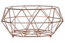 Premier Housewares Vertex Fruit Basket, 32 cm - Copper Plated