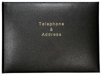 Esposti Telephone and Address Book - 64 pages (128 sides) - Black - (Size 21.5cm x 16cm)